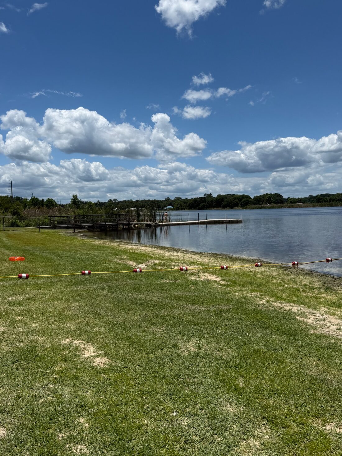 Quiet lake and natural shoreline